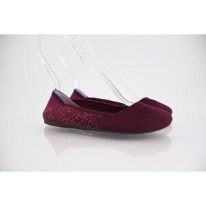 Rothy's The Flat Women's Size 7.5 Fig Python Purple Round Toe Ballet NO INSOLES